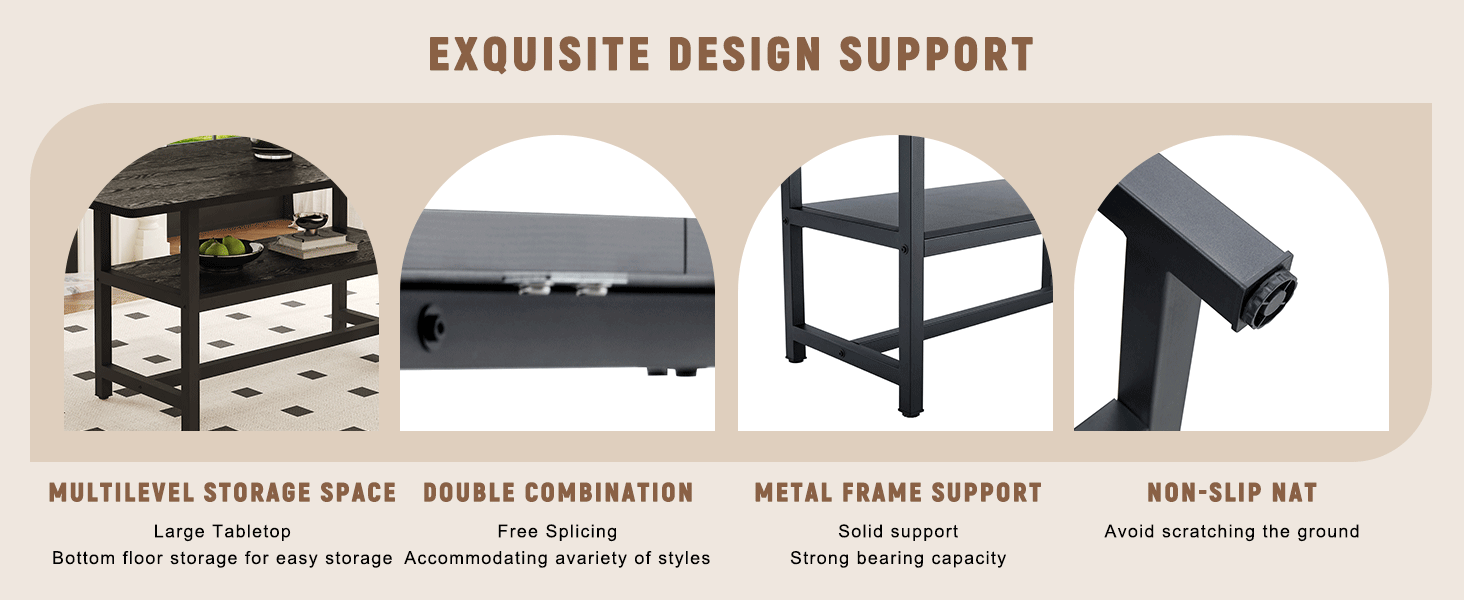 Elegant black dining table with simple lines and balanced proportions
