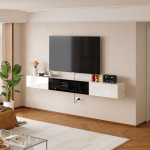 Wall mounted media console diagram 100 lbs maximum weight capacity
