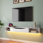 elegant under tv wall mounted cabinet for small spaces