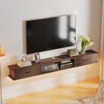 Modern two-door TV cabinet designed for bedroom use, offering discreet storage and a calm, minimalist vibe.