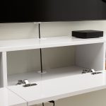 wall mounted cabinet under tv with pre-hole hidden wires