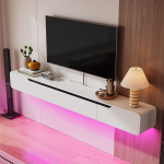 Contemporary white TV cabinet suitable for living room or bedroom