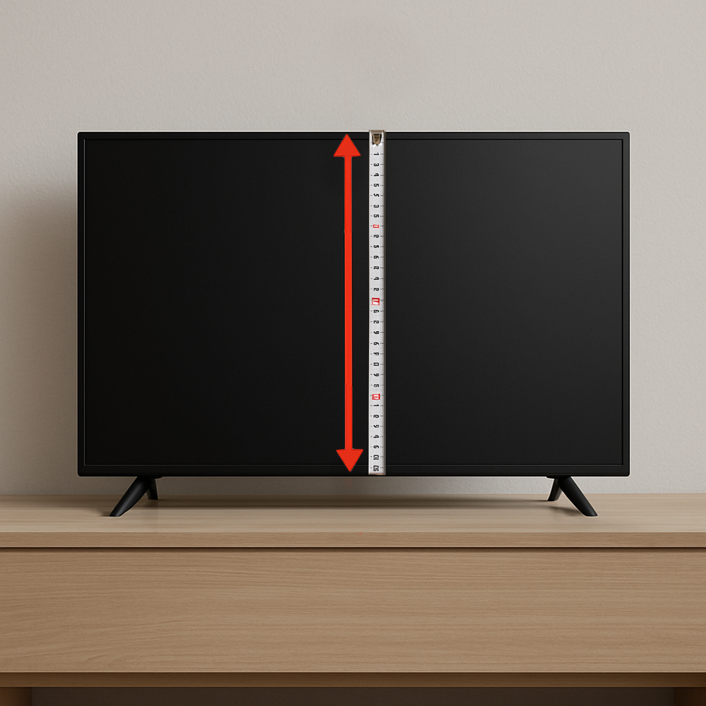 TV measure height - post
