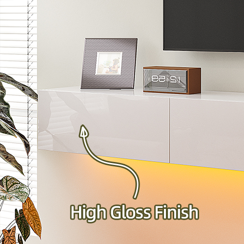 white high gloss finish