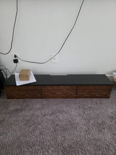 Maruva Fully Assembled Solid Wood Floating TV Stand photo review