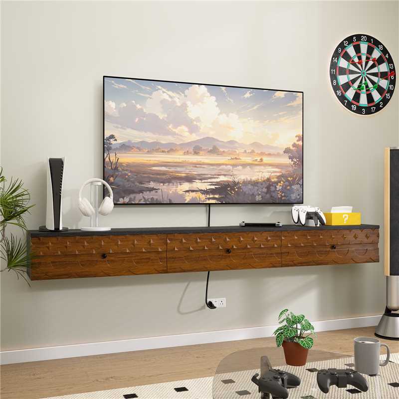 Floating TV stand for gaming console