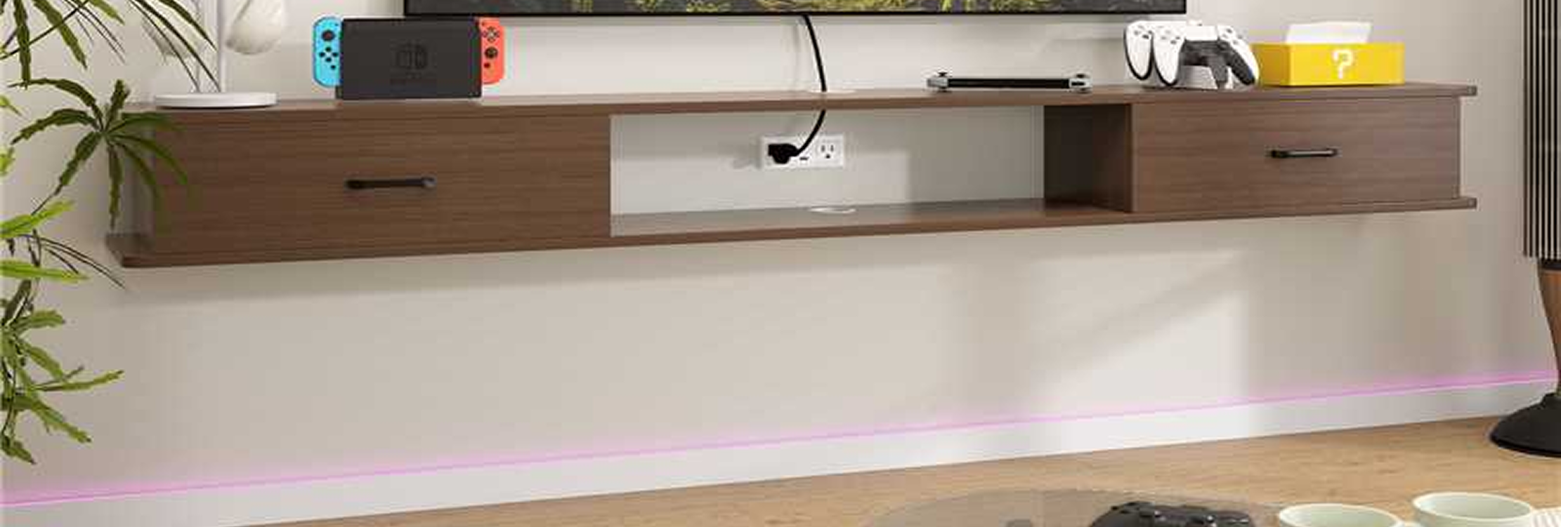 How high off the floor should a floating TV stand be