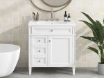 Bathroom cabinet with multi-purpose storage for toiletries and essentials