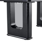 Black MDF dining table designed for modern dining room settings