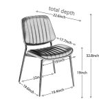 Black dining chair size