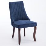 Blue fabric dining chair