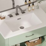 Compact bathroom vanity with sink ideal for small to medium bathrooms