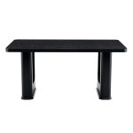 Elegant black dining table with minimalist design for modern dining rooms