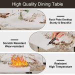 Elegant dining table with smooth marble texture and clean lines