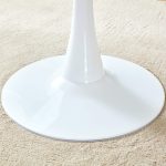Elegant white tulip-style table for minimalist home decor