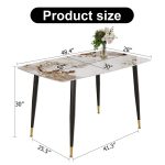 Modern dining table combining marble aesthetics and sturdy construction