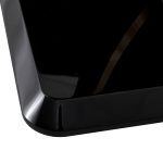 Modern dining table designed with marble grain MDF top and solid base