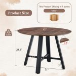 Modern round dining table ideal for kitchen or dining room