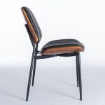 Modern upholstered dining chair set with ergonomic design and durable metal structure