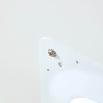 Modern white table furniture with clean aesthetic and smooth edges