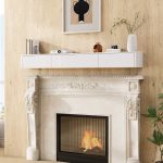 white-wall-mounted-fireplace-mantel-shelf-modern-style