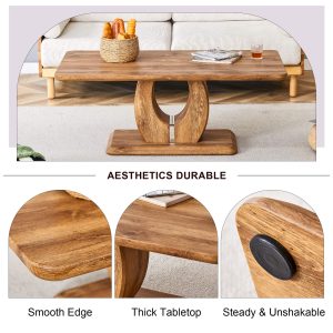 Contemporary MDF wood coffee table designed for modern home interiors