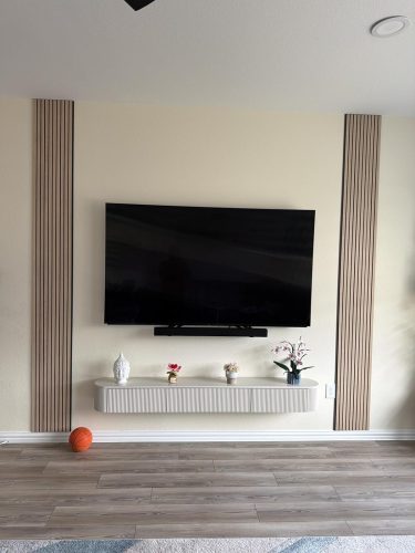 Velora Floating TV Stand Fully Assembly photo review