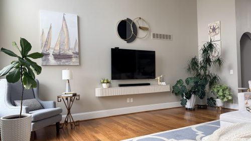 Velora Floating TV Stand Fully Assembly photo review