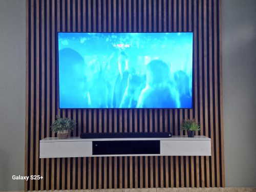 A26 review white floating TV stand