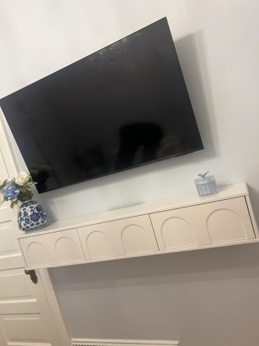 A42 white floating tv stand review